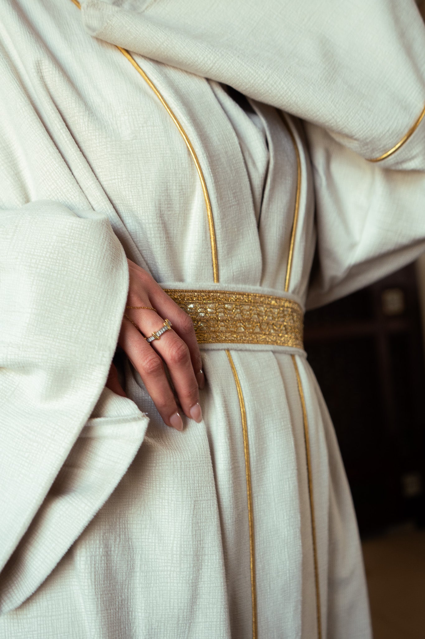 Golden Beige Kaftan