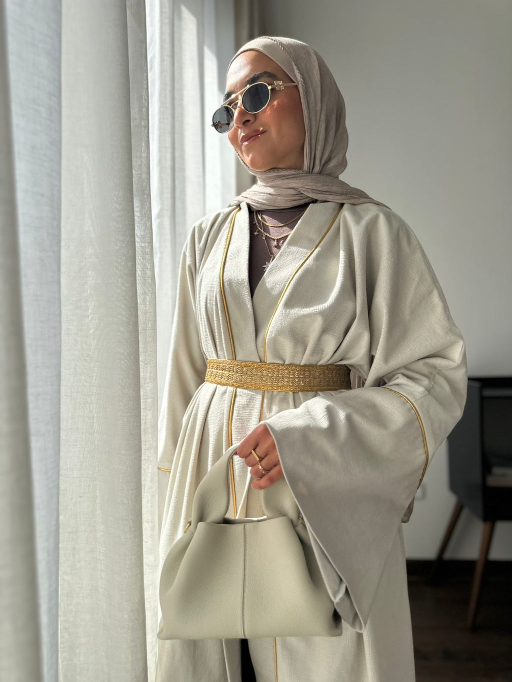Golden Beige Kaftan