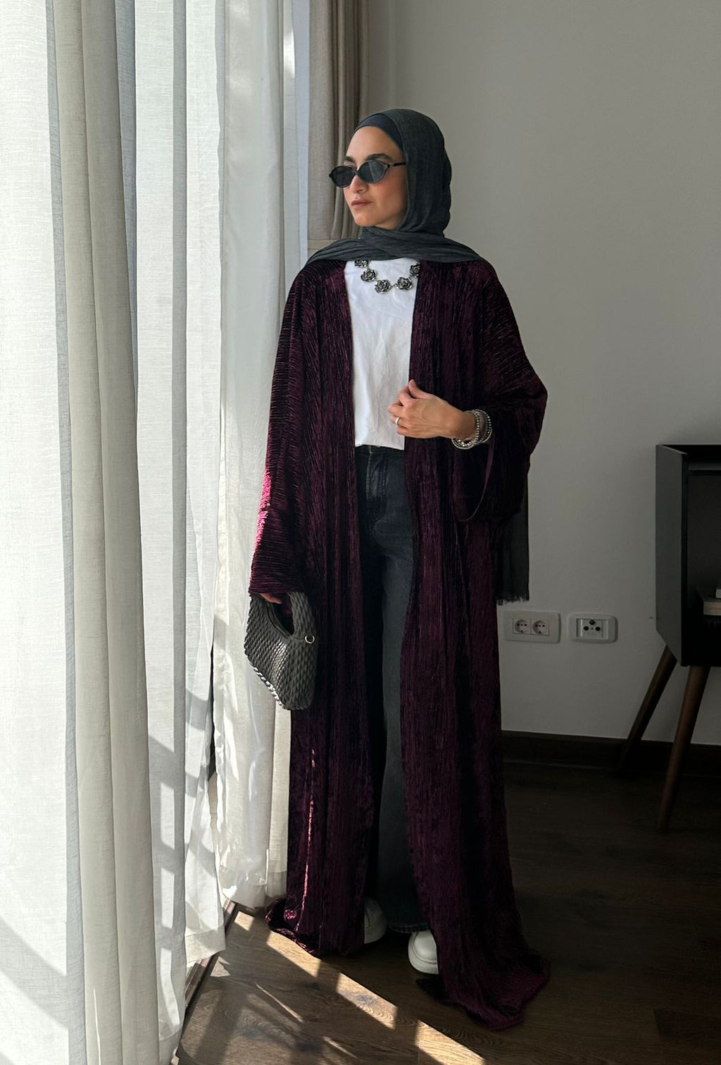 Velvet Burgundy Kaftan