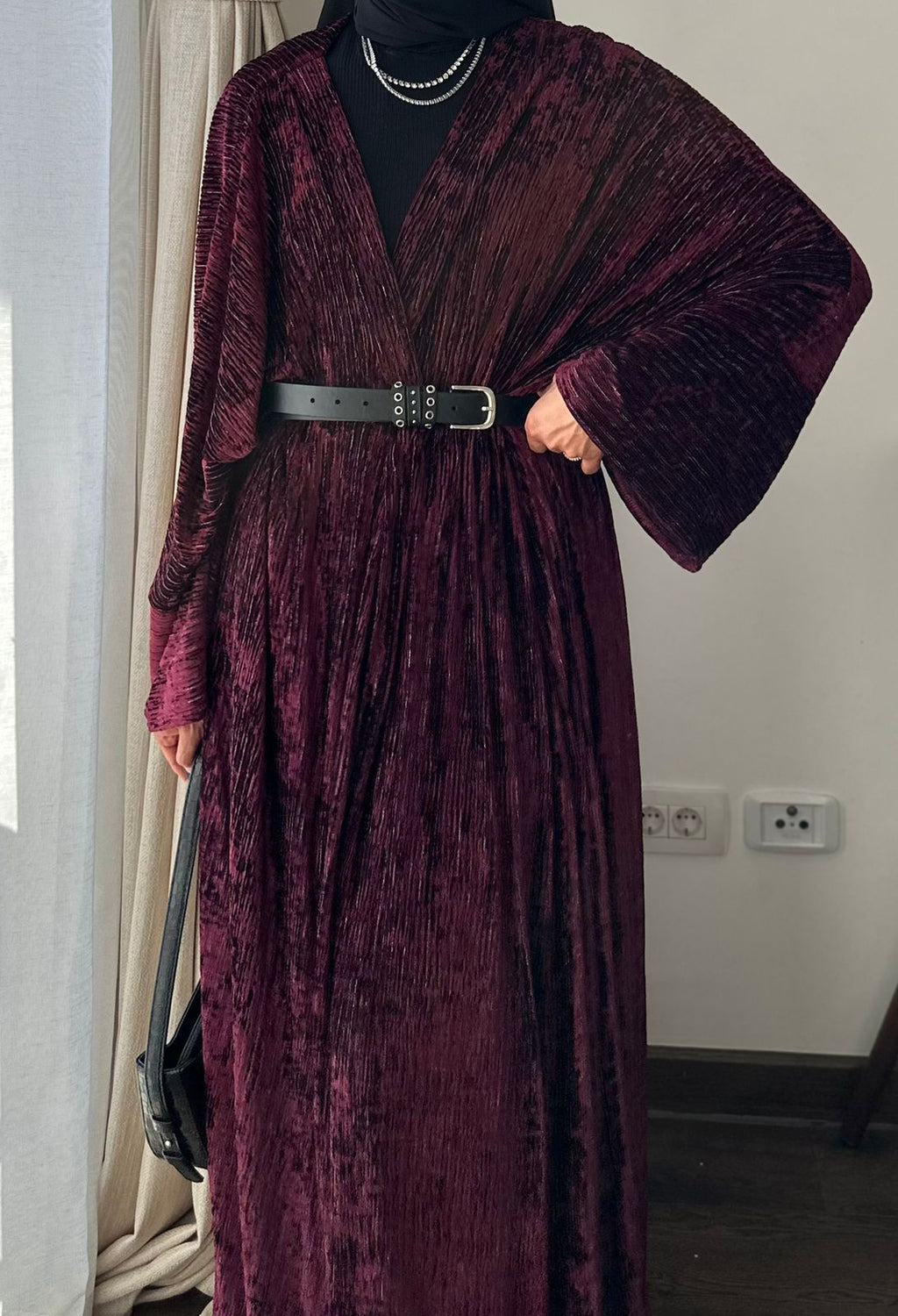 Velvet Burgundy Kaftan