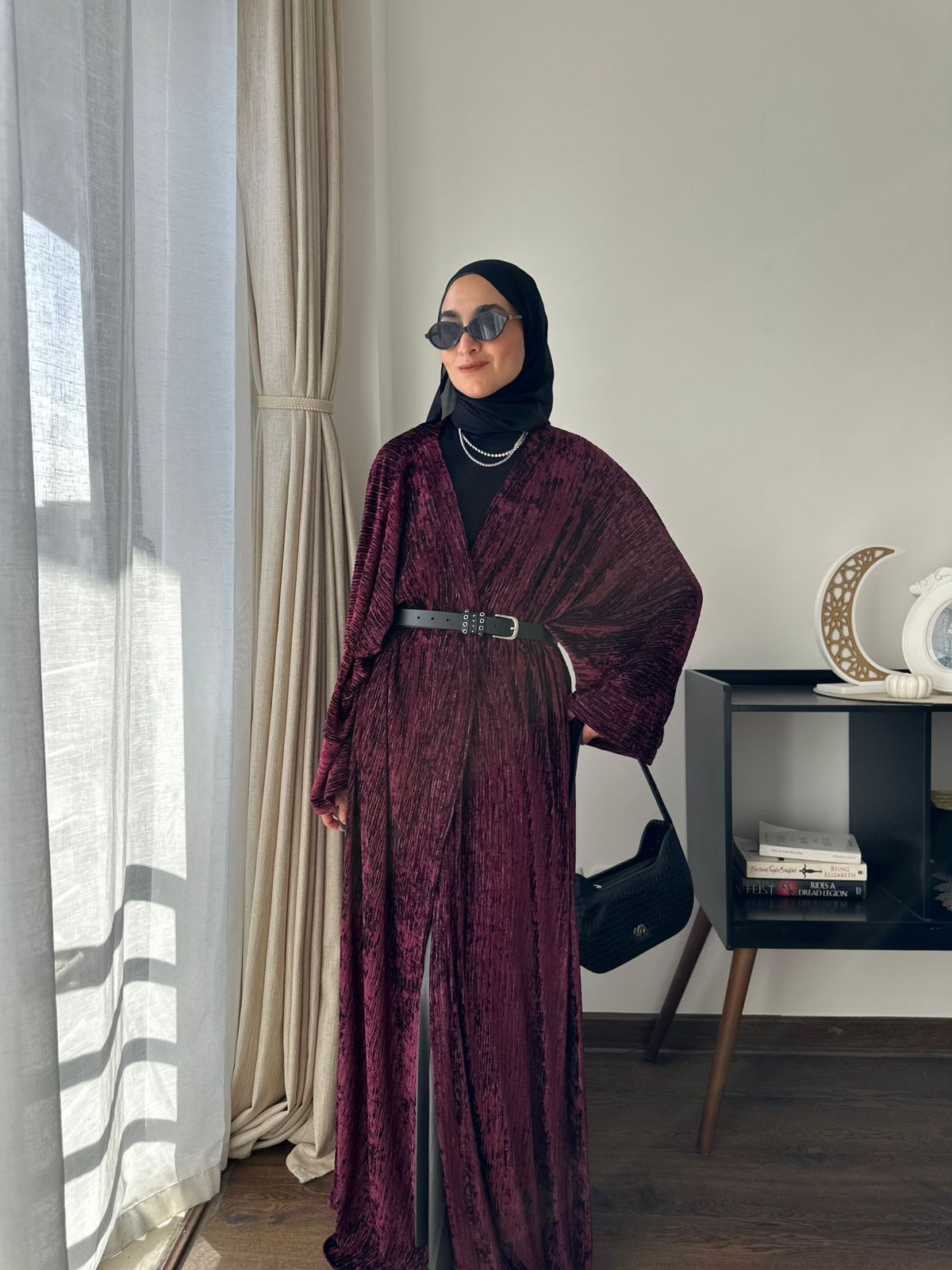 Velvet Burgundy Kaftan